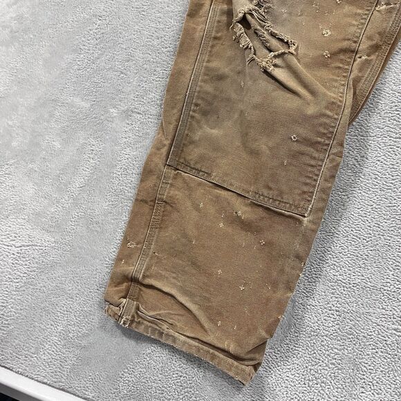 Carhartt B01 BRN Pants 37x30* Double Knee Carpenter Thrashed Distressed VTG USA - Picture 6 of 16